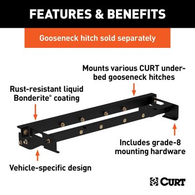 Image showing  Under-Bed Gooseneck Installation Brackets, Select Ford F-150