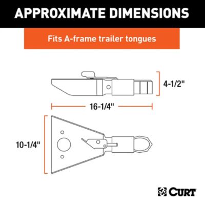 Image showing  2 in. A-Frame Coupler with Sleeve-Lock, 7,000 lb., Black