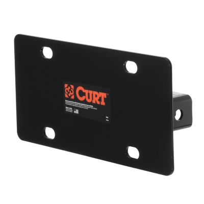 CURT Hitch-Mounted License Plate Holder (Fits 2 in. Receiver), 31002