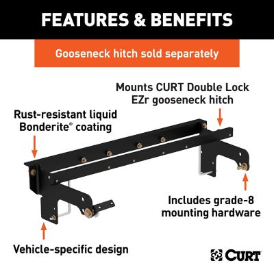 Image showing  Double Lock EZr Gooseneck Install Brackets, Select Silverado, Sierra 2500, 3500, 60648