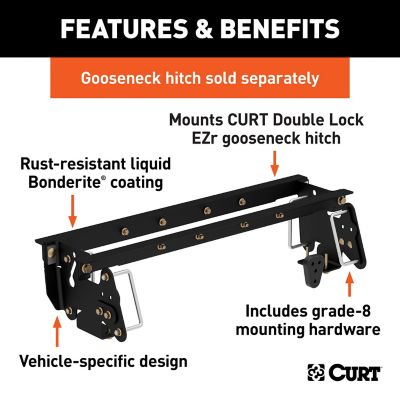 Image showing  Double Lock EZr Gooseneck Installation Brackets, Select Dodge, Ram 2500, 3500