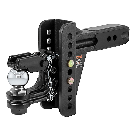 CURT Adjustable Channel Mount with 2-5/16 in. Ball & Pintle (2-1/2 in. Shank, 20,000 lb.), 45908