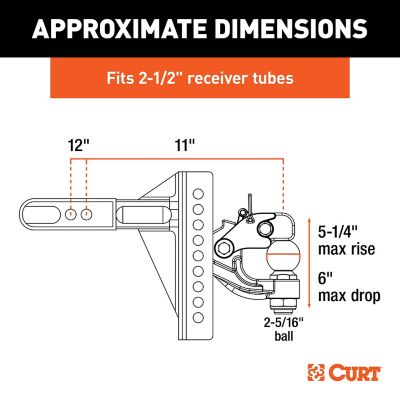 Image showing  2-1/2 in. Receiver Adjustable Channel Ball Mount with 2-5/16 in. Ball and Pintle, 20,000 lb. Capacity