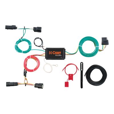 CURT Custom Wiring Harness, 4-Way Flat Output, Select Ford Edge Titanium, 56292
