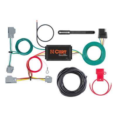 CURT Custom Wiring Harness, 4-Way Flat Output, Select Volvo XC60, 56355