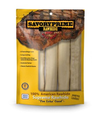Savory Prime 10 in. Supreme Retriever Roll White for Dogs, 4-Pack