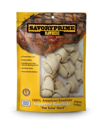 Savory Prime 4-5 in. Small Bone Value-Pack White for Dogs, 10-Pack