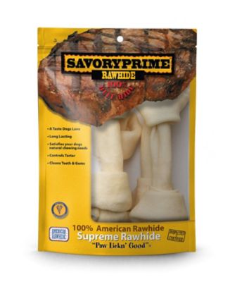 Savory Prime 8-9 in. Large Bone White for Dogs, 4-Pack