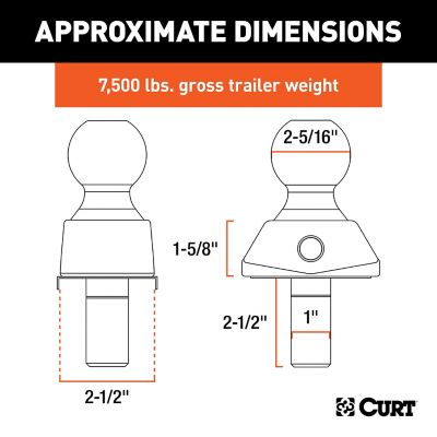 Image showing  RockerBall 2-5/16 in. Cushion Hitch Trailer Ball (1 in. Shank, 7,500 lb., Packaged), 40248