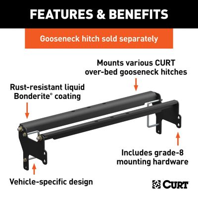 Image showing  Over-Bed Gooseneck Install Brackets, Select Silverado, Sierra 1500, 2500, 3500
