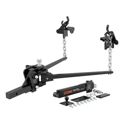 CURT Short Trunnion Bar Weight Distribution Hitch with Sway Control (8-10K, 28-3/8 in.), 17322