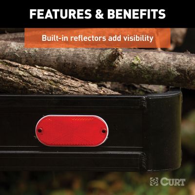 Image showing  500 lb. 49 in. x 22 in. Aluminum Basket Cargo Carrier, Fixed 2 in. Shank, Black