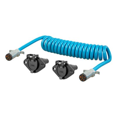 CURT 8 ft. Dinghy Towing Electrical Extension & Sockets (6-Way Round), 57286