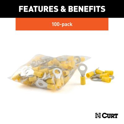 Image showing  Ring Terminals (12-10 Wire Gauge, 5/16 in. Stud Size, 100 Pack), 59556