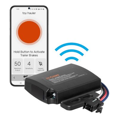 CURT Echo Under-Dash Trailer Brake Controller, Bluetooth Smartphone Connection, 51190