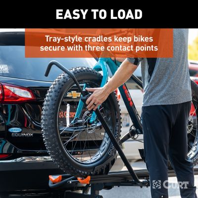 Image showing  2-Bicycle Aluminum Tray-Style Hitch-Mounted Bike Rack, 2 in. Shank