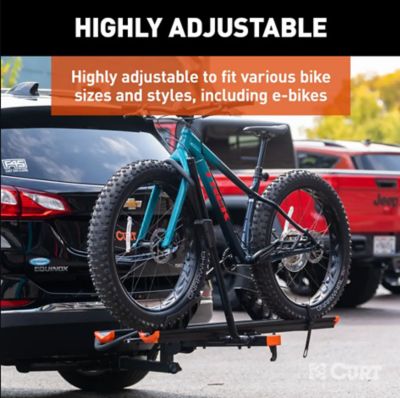 Image showing  2-Bicycle Aluminum Tray-Style Hitch-Mounted Bike Rack, 2 in. Shank