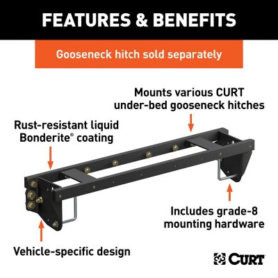 Image showing  Double Lock EZr Gooseneck Install Brackets, Select Silverado, Sierra 2500, 3500 HD