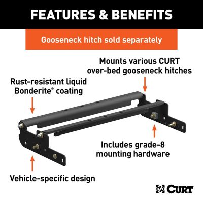 Image showing  Over-Bed Gooseneck Installation Brackets, Select Ford F-250, F-350, F-450