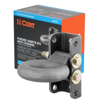CURT Adjustable Lunette Ring, 12,000 lb., 3 in. Eye, 7-1/2 in. Channel Height, Packaged