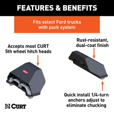 Image showing  Puck System 5th Wheel Legs for Select 8 ft. Ford F-250, F-350 and F-450, 24K