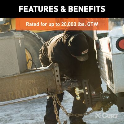 Image showing  2-1/2 in. Receiver Adjustable Channel Dual Ball Mount, 6 in. Drop, 20,000 lb. Capacity