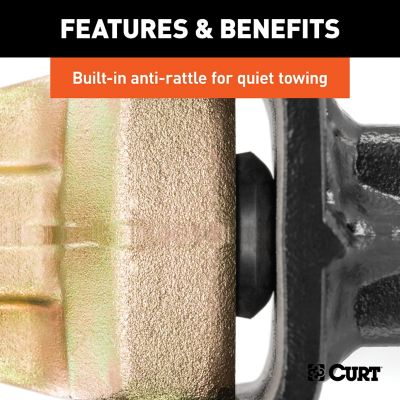 Image showing  2 in. Shank Adjustable Channel Mount with 2 in. and 2-5/16 in. Ball, 10-1/8 in. Drop, 10,000/14,000 lb. Capacity