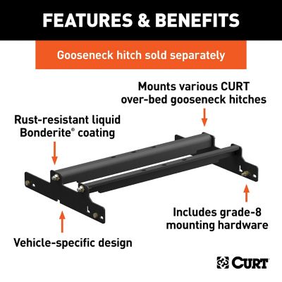 Image showing  Over-Bed Gooseneck Installation Brackets, Select Dodge Ram 1500, 2500, 3500