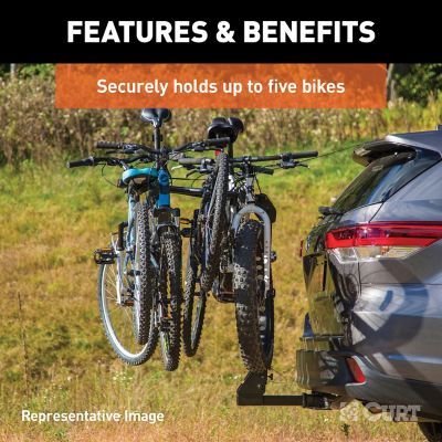 Image showing  5-Bicycle Premium Hitch-Mounted Bike Rack, 2 in. Shank