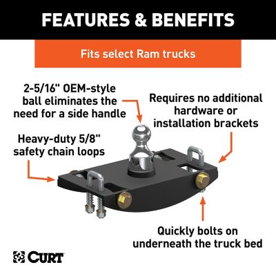 Image showing  35,000 lb. Capacity OEM-Style Gooseneck Hitch for Select Ram 2500 and 3500