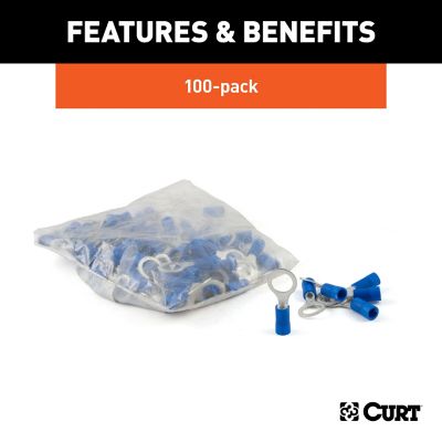 Image showing  Ring Terminals (16-14 Wire Gauge, 5/16 in. Stud Size, 100 Pack), 59525