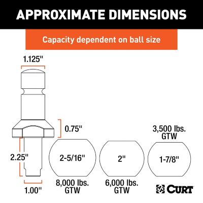 Image showing  1-7/8 in., 2 in. and 2-5/16 in. Switch Ball Trailer Ball Set, 1 in. x 2-1/4 in. Shank