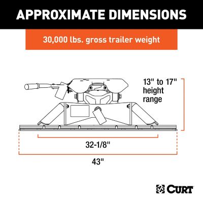 Image showing  30,000 lb. Capacity A30 5th Wheel Hitch with Rails