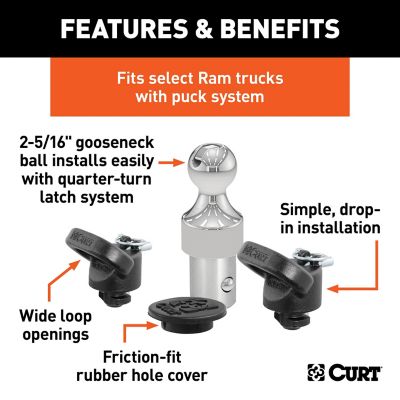 Image showing  2-5/16 in. 38,000 lb. Capacity OEM Puck System Gooseneck Kit for Ram