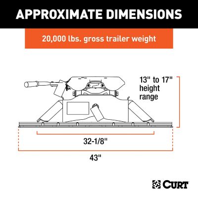 Image showing  20,000 lb. Capacity A20 5th Wheel Hitch with Rails