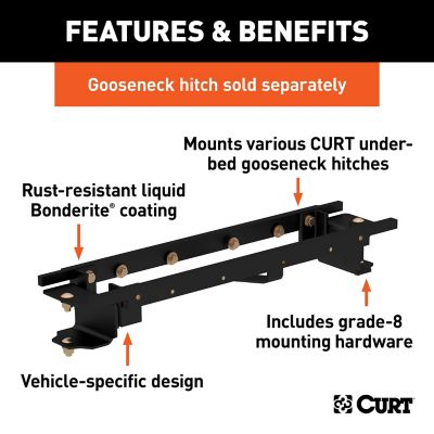 Image showing  Double Lock Gooseneck Installation Brackets, Select Toyota Tundra, 6.5 ft. Bed