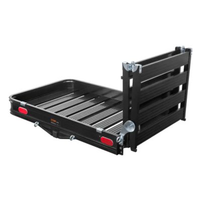 Image showing  500 lb. 50 x 30in. Aluminum Hitch Cargo Carrier with Ramp, Folding 2 in. Shank, Black