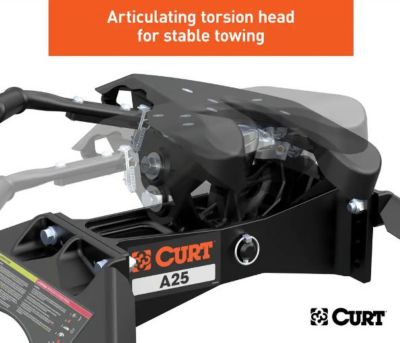 Image showing 6 th CURT 25,000 lb. Capacity A25 5th Wheel Hitch for Select 8 ft. Silverado and Sierra 2500 and 3500 HD, 16093