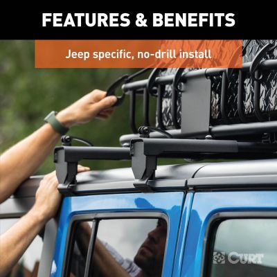 Image showing  Jeep Roof Rack Crossbars for Wrangler JK (2 Pack), 18119