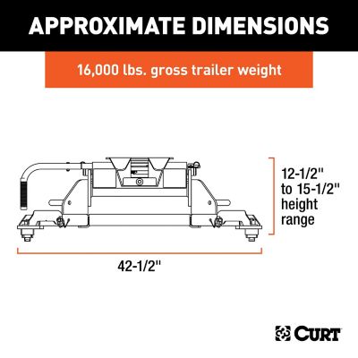 Image showing  16,000 lb. Capacity E16 5th Wheel Hitch for Select 8 ft. Ram 2500 and 3500