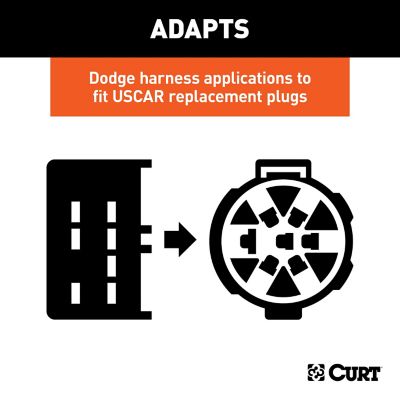 Image showing  8-Prong Factory Harness Adapter (Rectangular 8-Prong to USCAR Socket), 57300