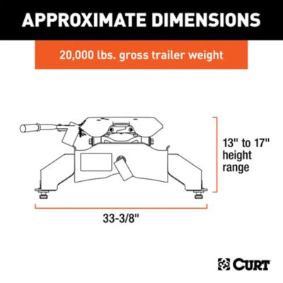 Image showing  20,000 lb. Capacity A20 5th Wheel Hitch for Select 8 ft. Ford F-250, F-350 and F-450