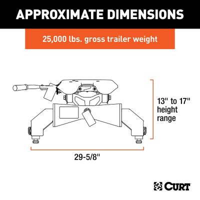 Image showing  25,000 lb. Capacity A25 5th Wheel Hitch for Select 8 ft. Silverado and Sierra 2500 and 3500 HD, 16066