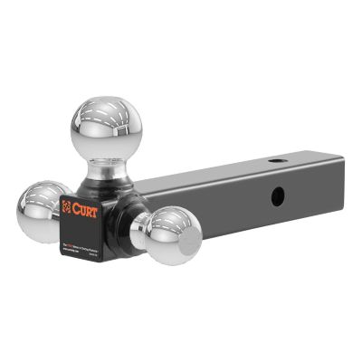 CURT Multi-Ball Mount (2 in. Solid Shank, 1-7/8 in., 2 in. & 2-5/16 in. Chrome Balls), 45655