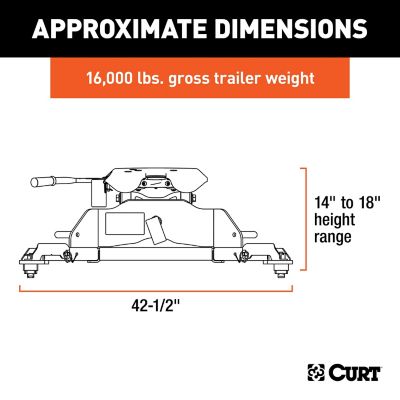 Image showing  16,000 lb. Capacity A16 5th Wheel Hitch for Select 8 ft. Ram 2500 and 3500