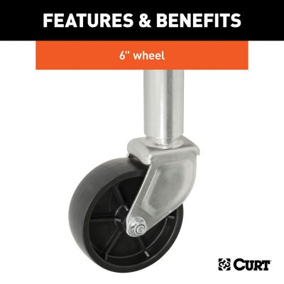 Image showing  1,200 lb. Marine Trailer Jack with 6 in. Wheel, 10 in. Travel