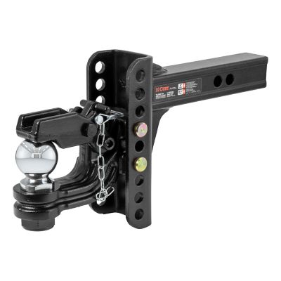 CURT Adjustable Channel Mount with 2-5/16 in. Ball & Pintle (2 in. Shank, 13,000 lb.), 45907