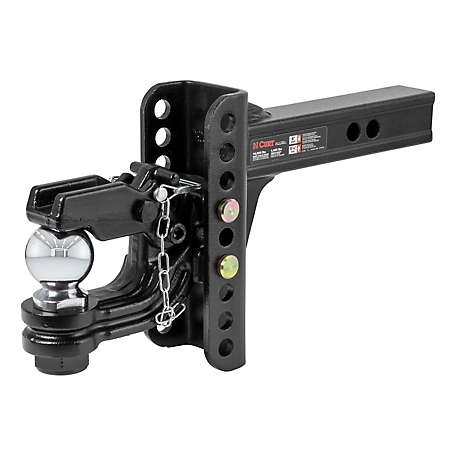 CURT Adjustable Channel Mount with 2-5/16 in. Ball & Pintle (2 in. Shank, 13,000 lb.), 45907