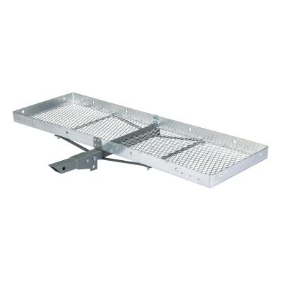 CURT 60 in. x 20 in. Aluminum Tray Cargo Carrier (Folding 2 in. Shank, 500 lb.), 18100