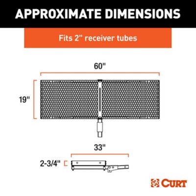 Image showing  500 lb. 60 in. x 20 in. Aluminum Tray Cargo Carrier, Folding 2 in. Shank